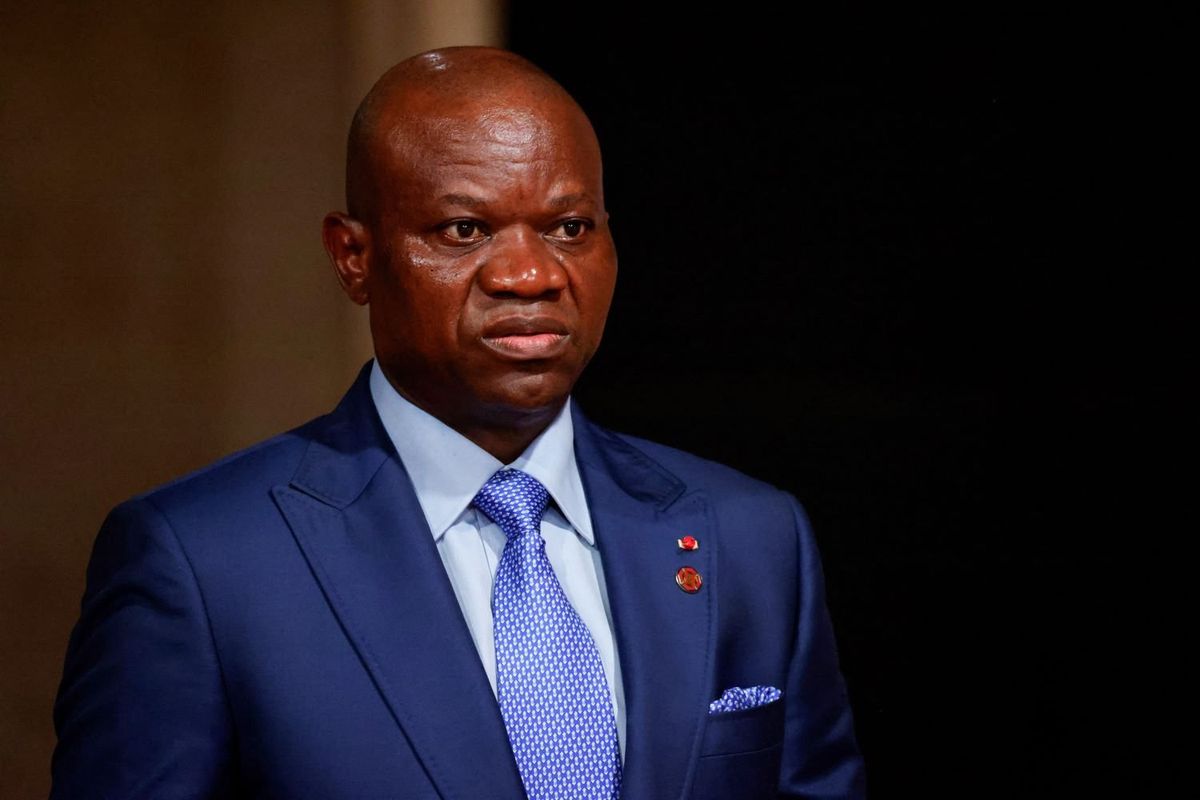 Gabon’s interim head of state Brice Oligui Nguema arrives to attend a Sport for Sustainable Development Summit at the Carrousel du Louvre (Louvre Carrousel) in Paris on July 25, 2024.
