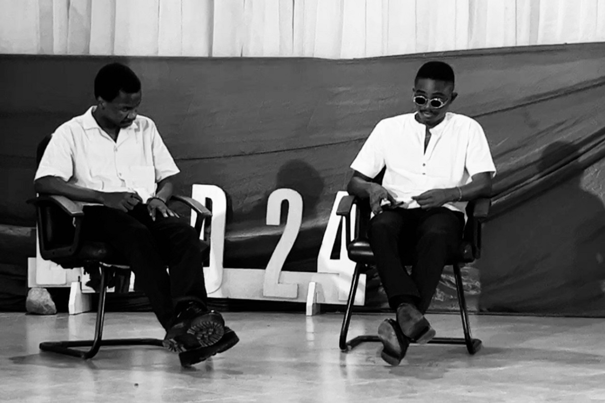 A picture of Similola Adegoke (L) and Ayomide Oriowo (R), co-founders of TurnTable Charts, speaking at a panel.